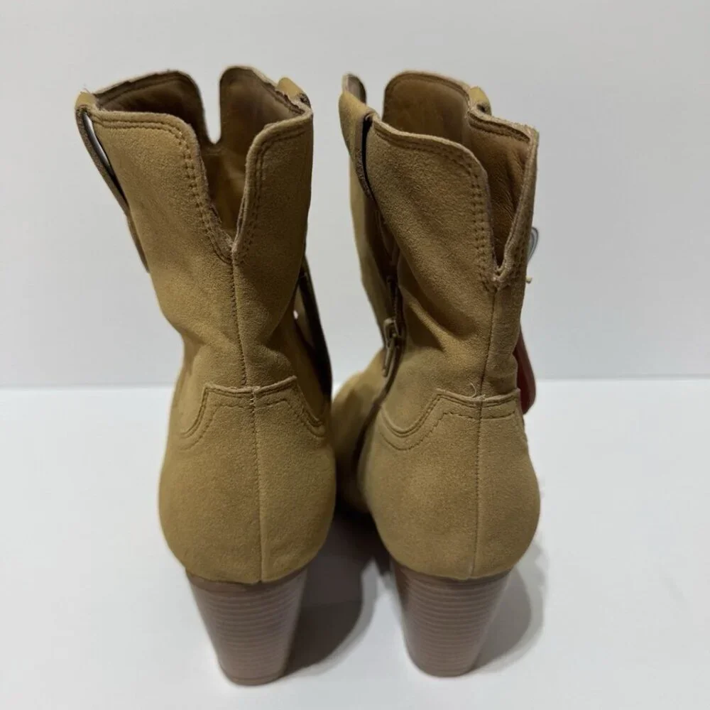 MIA Womens Marianne Ankle Boots Brown Size 8.5 M